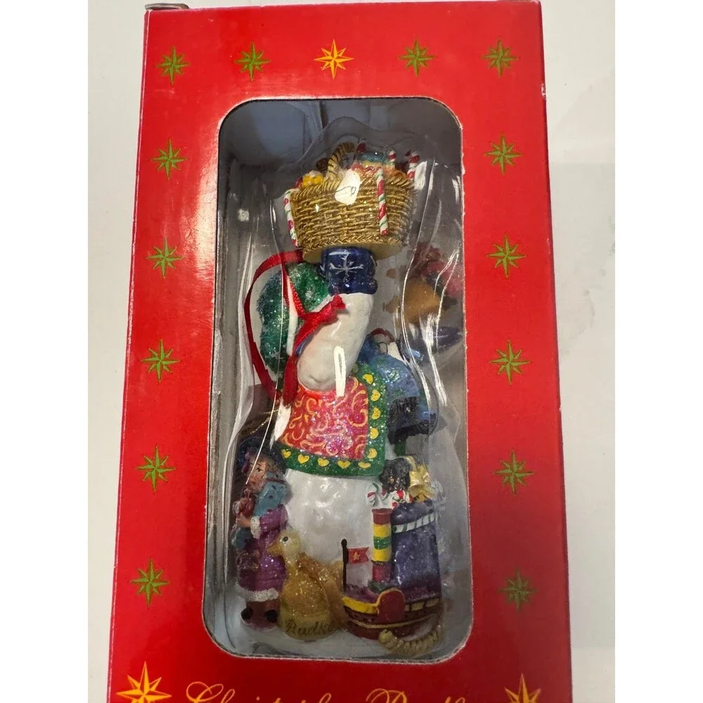 Christopher Radko Ornament Snowman Frosty Gifts Galore 2001 NWT in box